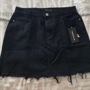 Pretty Little Thing black denim skirt